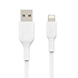 Belkin Câble Lightning (Câble Boost Charge Lightning vers USB pour iPhone, iPad, AirPods, Câble de Recharge Certifié MFi pour iPhone, ...