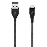 Belkin Câble Lightning vers USB-A DuraTek Plus avec Sangle de Fermeture (Câble de Recharge Robuste pour iPhone 11, 11 Pro/Pro ...