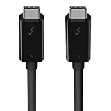 Belkin - Câble Thunderbolt 3 USB-C 3.1 - 40 Gbit/s, 5K, 100 W - 2M - Noir (Certifié Thunderbolt) F2CD085bt2M-BLK