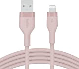 Belkin Câble USB-A vers Lightning BoostCharge Flex en silicone (1 m), certifié MFi, pour iPhone 14/14 Plus, 13, 12, Pro, Max, mini, ...