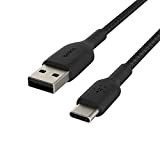 Belkin Câble USB-C à Gaine Tressée (Câble de Recharge Boost Charge USB-C vers USB, Câble USB Type-C pour Note10, S10, ...