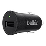 Belkin - Chargeur Premium Allume-cigare USB Universel, 12W/2.4A pour Smartphone et Tablette - Noir Métallique (Compatible iPhone 8/8+ et iPhone ...