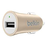 Belkin - Chargeur Premium Allume-cigare USB Universel, 12W/2.4A pour Smartphone et Tablette - Or Métallique (Compatible iPhone 8/8+ et iPhone ...