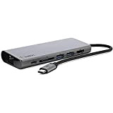 Belkin Hub Multimédia USB-C avec Câble USB-C Intégré (Dock USB-C pour Ordinateurs Portables Équipés d'un Port USB-C et Fonctionnant sous ...
