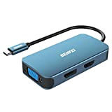 BENFEI Adaptateur USB C vers HDMI VGA DisplayPort, USB Type-C vers HDMI VGA DisplayPort MST Compatible avec MacBook Pro 2019/2018/2017, ...