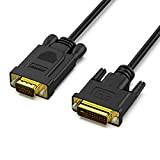 BENFEI Câble DVI-D 24+1 vers VGA - Mâle vers Mâle, plaqué or, 1,8 m