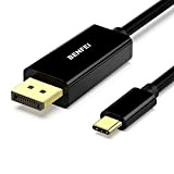 BENFEI Câble USB C vers DisplayPort 4K @ 60Hz, 1,8 m UHD Thunderbolt 3 vers adaptateur de port d'affichage mâle ...