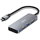 BENFEI Hub USB C vers HDMI, 2 Ports USB-C vers USB, USB C vers Carte SD/TF, Compatible avec MacBook Pro ...