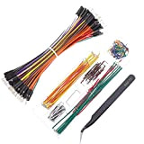 Bestlus Breadboard Jumper Wires 20AWG Plus 140 Pieces U Shape Preformed And Assorted Jumper Wires Kits Plus ESD Tweezers, Bread ...
