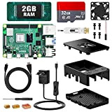 Beumons Raspberry Pi 4 Modèle B, 2G RAM+32G Carte Mémoire, Starter Kit Complet: Carte Mère, Alimentation avec Interrupteur, Câble HDMI ...
