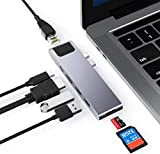 BHHB Adaptateur USB C pour MacBook Air Pro, 7 en 2, MacBook Thunderbolt 3 USB C, 4K HDMI, Port de ...