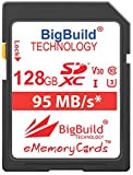 BigBuild Technology 128 Go UHS-I U3 95Mo/s Carte mémoire pour Nikon D3400, D500, D5300, D5500, D5600, D610, D7200, D750, D7500, ...