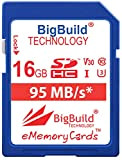 BigBuild Technology 16 Go UHS-I U3 95Mo/s Carte mémoire pour Canon IXUS 160, 162, 165, 170, 175, 177, 180, 185, ...