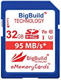 BigBuild Technology 32 Go U3 95Mo/s Carte mémoire pour Panasonic Lumix DMC G7, G70, G70MEG K, G7H, G80, G80H, G80M, ...