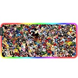 Bimormat Tapis de souris de jeu Anime RVB - 900 x 400 x 3 mm - Taille XXL - Avec ...