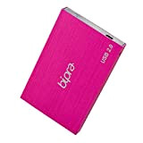 Bipra – Disque Dur Externe Portable Fin, Connexion Port USB 2.0, FAT32, Couleur : Fuchsia Rose 320 GB
