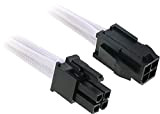 BitFenix Câble rallonge ATX12V 4 broches Blanc/noir 45 cm