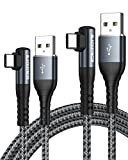 BLACKSYNCZE Câble USB C [1M+2M] 3,1A Cable USB C Charge Rapide Nylon Tressé Cable Chargeur USB C Durable à Angle ...