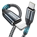 BLACKSYNCZE Câble USB C vers Lightning, 0.3M [Certification MFi] Câble USB C Lightning Charge Rapide Power Delivery pour iPhone 13 ...
