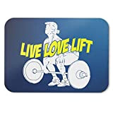 BLAK TEE Live Love Lift Gym Mouse Pad 18 x 22 cm in 3 Colours Blue