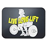 BLAK TEE Live Love Lift Gym Mouse Pad 18 x 22 cm in 3 Colours Black