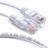 Blanc Réseau Ethernet RJ45 Cat5E-CCA UTP Patch 26AWG câble 50 cm 0,5 m [0,5m]