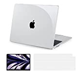 BlueSwan Coque Compatible avec MacBook Air 2022 13,6 Pouces M2 A2681, Étui Rigide Transparente & Housse de Clavier & Protecteur ...