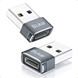 Blukar Adaptateur USB C vers USB [Lot de 2], Adaptateur USB Type C Femelle vers USB A Mâle Chargeur Type ...