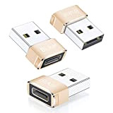 Blukar Adaptateur USB C vers USB [Lot de 3], Adaptateur USB Type C Femelle vers USB A Mâle Chargeur Type ...