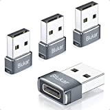 Blukar Adaptateur USB C vers USB [Lot de 4], Adaptateur USB Type C Femelle vers USB A Mâle Chargeur Type ...