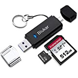 Blukar Lecteur de Carte SD/Micro SD, Lecteur de Carte Mémoire Adaptateur Micro USB OTG et USB 3.0 Haute Vitesse Card ...