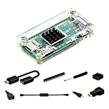Boîtier Raspberry Pi Zero 2, iUniker Kit Boîtier avec câble de Commutation MicroUSB, câble OTG, dissipateur Thermique, en-tête, Adaptateur HDMI ...