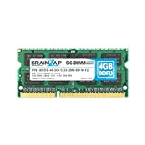 BRAINZAP Barrette de mémoire RAM DDR3 SO-DIMM PC3-10600S-09-10-F2 2Rx8 1333 MHz 1,5 V CL9 4 Go