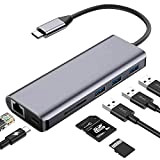 Broonel 7-en-1 Adaptateur en Alliage USB C avec 3 Ports USB 5 Gbps/Fente pour Mémoire Micro SD - Compatible avec ...