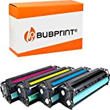 Bubprint 4 Cartouche de Toner Compatible pour HP CF210X CF211A CF212A CF213A 131A 131X pour Laserjet Pro 200 Color M251n ...