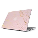 BURGA Coque pour Macbook Air 11 Pouces Housse en Plastique Étui Rigide Modèle: A1370 / A1465 Rose Pink Gold Marbre ...