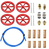 BZ 3D Heated Bed Leveling Kit, 4 Hand Leveling Nuts, 8 Die Springs, 1.2m PTFE Bowden Tube for Ender 3 ...