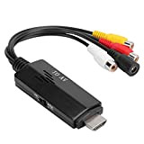 Câble Adaptateur convertisseur HDMI vers RCA, 1080P HDMI vers AV 3RCA CVBs Prise en Charge Audio vidéo Composite pour PC, ...