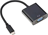 Câble adaptateur USB-C vers VGA USB Type C pour Macbook/Chromebook/Acer/Dell/HP/Lenovo - Noir