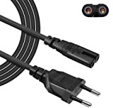 Cable d'alimentation C7 2M Euro, Zasunky 2 Pin AC Power Cable Compatible avec Samsung Toshiba Philips LG Sony TV, Xbox，PS4，PC ...