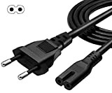 Cable d'alimentation C7 2M ，Vanchly 2 Broches Euro AC Power Cable pour Alimentation HP Canon，Samsung Philips LG Sony TV, PS4, ...