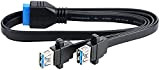 Câble d'extension de Panneau Avant IDE20P 20 Broches vers Double USB3.0 Femelle avec Trous de vis 30/50/80 cm câble Adaptateur ...