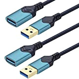Câble d'extension USB 3.0 [Lot de 2] Câble d'extension haute vitesse de 0,6m USB mâle vers femelle pour Playstation/Xbox/Flash Drive/lecteur ...