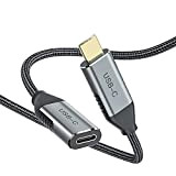 Câble d'extension USB C 2 m USB 3.2 type C mâle vers femelle 100 W + 10 Gbit/s + écran ...