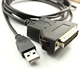 Câble d'imprimante de code-barres USB DB25 avec adaptateur d'imprimante série avec câble Silabs CP2102 USB RS232 (longueur : 30 cm)