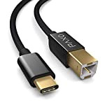 Câble d'imprimante USB en Nylon de 1 m, Noir, fiche USB C vers USB B, câble de Chargement, câble de ...