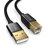 Câble d'imprimante USB en Nylon de 5 m, Noir, Prise USB A vers USB B, câble de Chargement, câble de ...