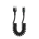 Câble de charge flexible mcdodo USB C câble en spirale,type C QC 4.0 câble de charge télescopique à ressort,Compatible avec ...