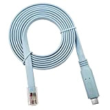 Câble de console compatible Cisco, 1,8 m, FTDI USB vers RJ45/Windows 7/8/Vista/Mac/Linux/RS232 (Type-C)