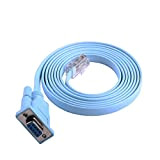 Câble de console réseau pour Cisco/Juniper/NETGEAR/Ubiquity/LINKSYS/TP-Link, commutateurs et équipements pare-feu, câble de console DB9 vers RJ45 RS232 (1,8 m, DB9)